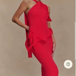 Meshki One Shoulder Red Dress